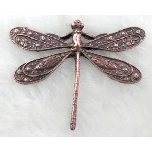 Tibetan Silver dragonfly charms, red copper, 50x38mm [DK10001ARP]