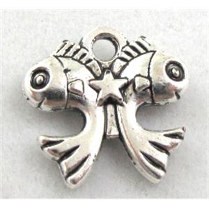 Tibetan Silver pendants, Zn Alloy, 14.5x14.5mm [DK10015]