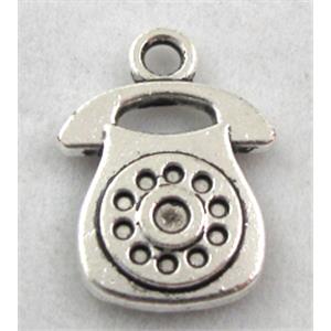 Tibetan Silver phone pendants, Zn Alloy, 12x17.5mm [DK10024]