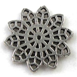 Tibetan Silver Charms, Non-Nickel, Zn alloy, 21mm dia [DK10030]