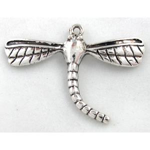 Tibetan Silver dragonfly pendants, Zn Alloy, 40x30mm [DK10034]