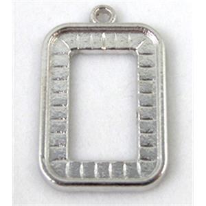 Tibetan Silver pendants setting, Zn Alloy, inside:16x22mm [DK10038]