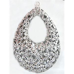 Tibetan Silver go-go pendants, Lead and nickel Free, 40x65mm [DK10045]