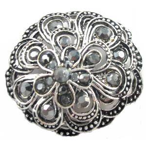 Tibetan Silver pendants, Lead and nickel Free, 35mm dia [DK10071]