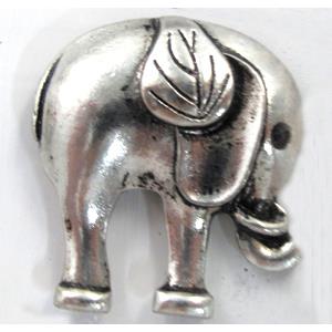 Tibetan Silver Elephant charm, Lead and nickel Free, 30x30mm [DK10082]