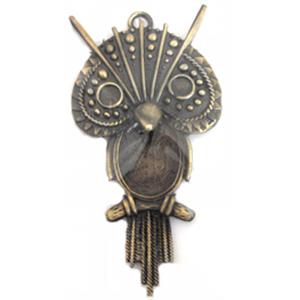 Tibetan Silver Peafowl charm, Lead and nickel Free, bronze, 50x90mm [DK10086]