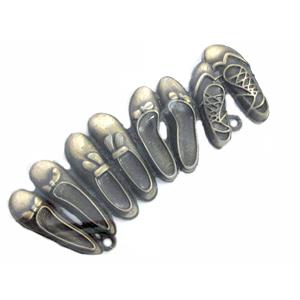 Tibetan Silver shoe pendant, Lead and nickel Free, bronze, 30x80mm [DK10087]