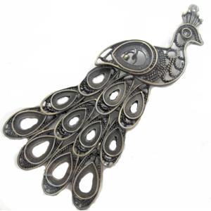 phoenix charm, Tibetan Silver pendant, Lead and nickel Free, bronze, 45x90mm [DK10090]
