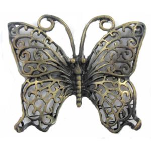 Tibetan Silver Butterfly, Lead and nickel Free, bronze, 50x40mm [DK10098]