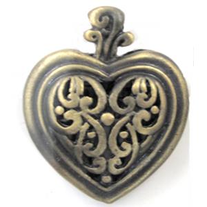 Tibetan Silver heart pendants, Lead and nickel Free, 35mm wide [DK10106]