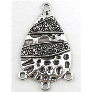 tibetan silver pendant, non-nickel, 24x42mm [DK10125]