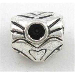 bead, tibetan silver spacer, Non-Nickel, approx 8mm, 4mm hole [DK10130]