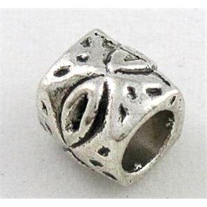 bead, tibetan silver spacer, Non-Nickel, approx 9mm dia, 5mm hole [DK10134]