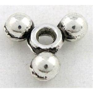 tibetan silver triangle beads, Non-Nickel, approx 10x10x10mm [DK10147]