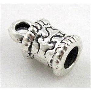 tibetan silver pendant, Non-Nickel, approx 6x10mm, 3mm hole [DK10155]