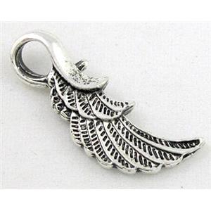 tibetan silver pendant, Non-Nickel, approx 9x23mm [DK10166]