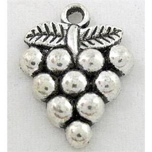 tibetan silver grape pendant, Non-Nickel, approx 14.5x19mm [DK10172]