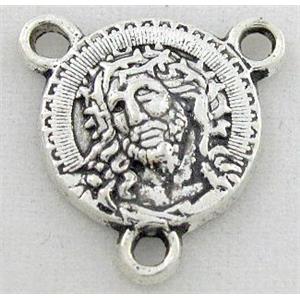tibetan silver pendant, Non-Nickel, approx 13.5x14mm [DK10173]