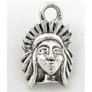 tibetan silver pendant, Non-Nickel, approx 10x17mm [DK10192]