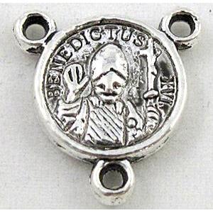 tibetan silver pendant, Non-Nickel, approx 15x16mm [DK10201]