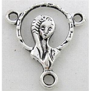 tibetan silver pendant, Non-Nickel, approx 20x25mm [DK10202]