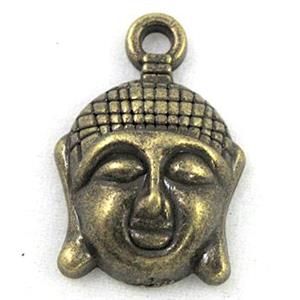 Tibetan silver buddha pendants, Non-nickel, antique bronze, approx 15x22mm [DK10220]