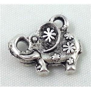 elephant, tibetan silver pendant, non-nickel, approx 14x16mm [DK10228]