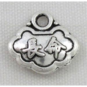 tibetan silver charms bead non-nickel, approx 12x11mm [DK10233]