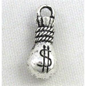 tibetan silver charms bead non-nickel, approx 6x15mm [DK10237]