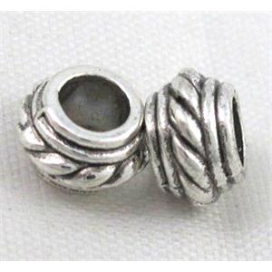 spacer tibetan silver charms bead non-nickel, approx 8mm, 4mm hole [DK10240]