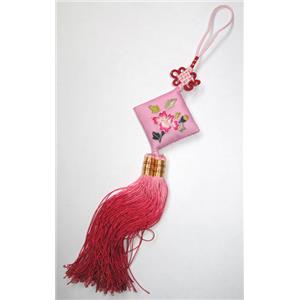 handmade Embroidery silk jewelry, 45x45 or 55x55mm, 22cm length [EJHM03H029C02]