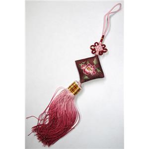 handmade Embroidery silk jewelry, 45x45 or 55x55mm, 22cm length [EJHM03H029C05]