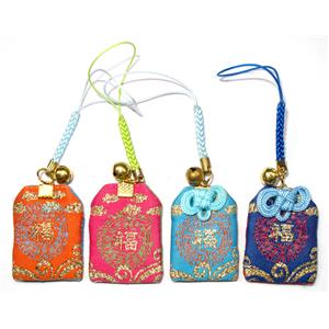 handmade Embroidery silk jewelry, Luck bags, 30x40mm, 10cm length [EJHM08Y078-1]