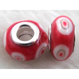 Fimo Polymer Clay Beads, 15-16mm dia, 9-10mm thick, hole:5.5mm [FBPB06]