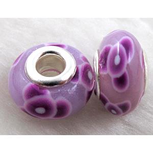 Fimo Polymer Clay Beads, 15-16mm dia, 9-10mm thick, hole:5.5mm [FBPB10]