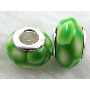 Fimo Polymer Clay Beads, 15-16mm dia, 9-10mm thick, hole:5.5mm [FBPB11]