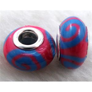 Fimo Polymer Clay Beads, 15-16mm dia, 9-10mm thick, hole:5.5mm [FBPB12]