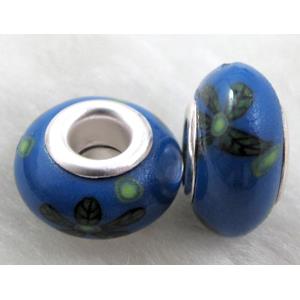 Fimo Polymer Clay Beads, 15-16mm dia, 9-10mm thick, hole:5.5mm [FBPB14]