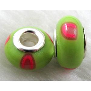 Fimo Polymer Clay Beads, 15-16mm dia, 9-10mm thick, hole:5.5mm [FBPB26]