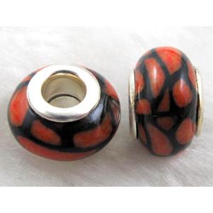Fimo Polymer Clay Beads, 15-16mm dia, 9-10mm thick, hole:5.5mm [FBPB27]