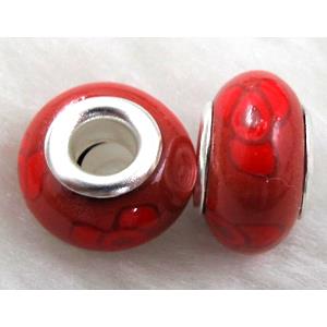 Fimo Polymer Clay Beads, 15-16mm dia, 9-10mm thick, hole:5.5mm [FBPB28]
