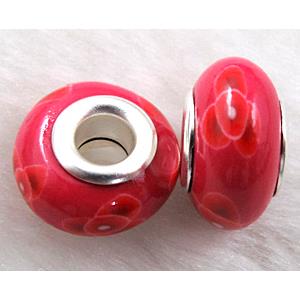 Fimo Polymer Clay Beads, 15-16mm dia, 9-10mm thick, hole:5.5mm [FBPB29]