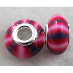 Fimo Polymer Clay Beads, 15-16mm dia, 9-10mm thick, hole:5.5mm [FBPB30]