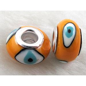 Fimo Polymer Clay Beads, 15-16mm dia, 9-10mm thick, hole:5.5mm [FBPB38]