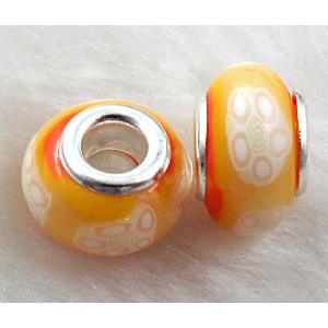 Fimo Polymer Clay Beads, 15-16mm dia, 9-10mm thick, hole:5.5mm [FBPB41]