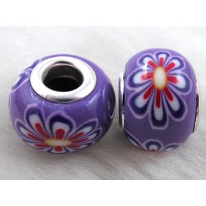 Fimo Polymer Clay Beads, 14mm dia, 11mm thick, hole:5mm [FBPB54]