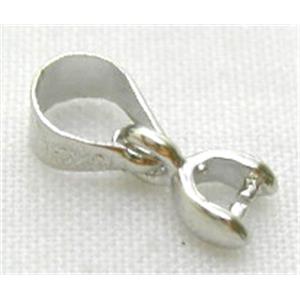 copper Pinch Bails Clasp Platinum Plated, 4x11mm [FD-PP-CLASP01]