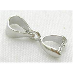 copper Pinch Bails, platinum plated, 5x13mm [FD-PP-CLASP02]