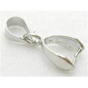 Copper Pinch Bails Clasp Platinum Plated, 6.7x16.6mm [FD-PP-CLASP04]