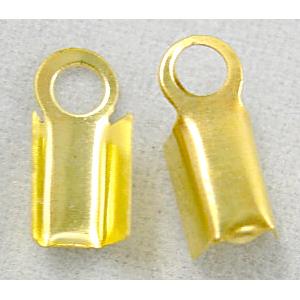 Cord End Fastener, gold plated, iron, 4x9.5mm [FD006GP]